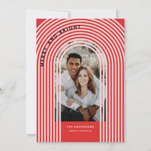 モダンカラフル幾何学的抽象芸術休日の写真 シーズンカード (正面)