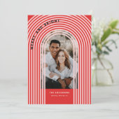 モダンカラフル幾何学的抽象芸術休日の写真 シーズンカード (スタンド正面)