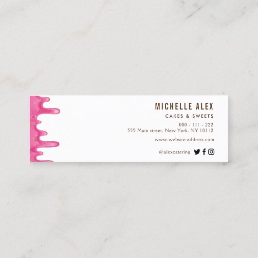 モダンカラフル店ベーカリーの名刺 スキニー名刺 (裏面)