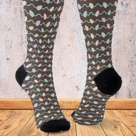 モダンカラフル復活卵の模様 ソックス