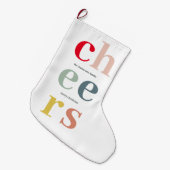 モダンカラフル応援ストッキング ラージクリスマスストッキング (正面 (吊り時))