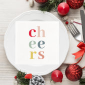 モダンカラフル応援 |パステルカラー スタンダードカクテルナプキン