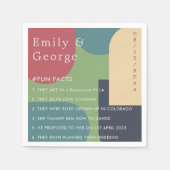 モダンカラフル抽象芸術のGroovyおもしろい結婚事実 スタンダードカクテルナプキン (正面)