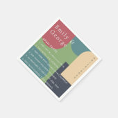 モダンカラフル抽象芸術のGroovyおもしろい結婚事実 スタンダードカクテルナプキン (角)