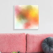 モダンカラフル抽象芸術アートレッドイエローブルー キャンバスプリント (インサイチュ (リビング))