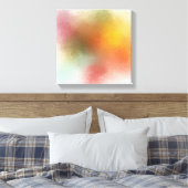 モダンカラフル抽象芸術アートレッドイエローブルー キャンバスプリント (インサイチュ (寝室))