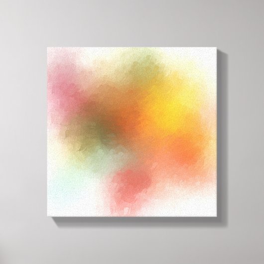 モダンカラフル抽象芸術アートワーク赤い黄色の青 キャンバスプリント (正面)