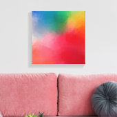モダンカラフル抽象芸術エレガントテンプレート キャンバスプリント (インサイチュ (リビング))