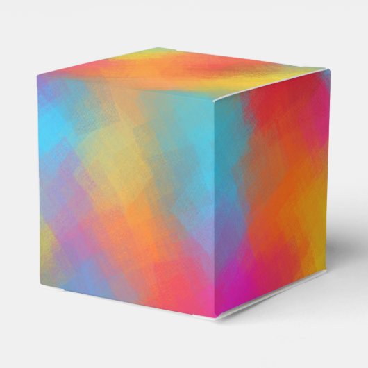 モダンカラフル抽象芸術エレガントテンプレート フェイバーボックス (裏面サイド)