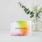 モダンカラフル抽象芸術エレガントテンプレート 名刺 (スタンド正面)