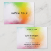 モダンカラフル抽象芸術エレガントテンプレート 名刺 (正面/裏面)