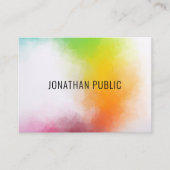 モダンカラフル抽象芸術エレガントテンプレート 名刺 (正面)