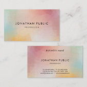 モダンカラフル抽象芸術エレガントプロフェッショナル 名刺 (正面/裏面)