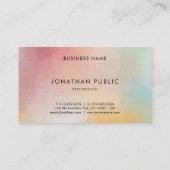 モダンカラフル抽象芸術エレガントプロフェッショナル 名刺 (裏面)