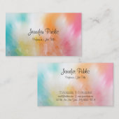モダンカラフル抽象芸術トレンディーエレガントデザイン 名刺 (正面/裏面)
