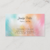 モダンカラフル抽象芸術トレンディーエレガントデザイン 名刺 (裏面)