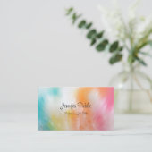 モダンカラフル抽象芸術トレンディーエレガントデザイン 名刺 (スタンド正面)