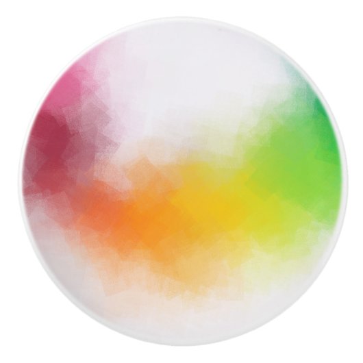 モダンカラフル抽象芸術トレンディーテンプレート セラミックノブ (正面)