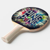 モダンカラフル抽象芸術トレンディー 卓球ラケット (正面アングル)