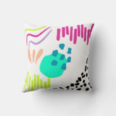 モダンカラフル抽象芸術パターン。 クッション (裏面)