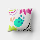 モダンカラフル抽象芸術パターン。 クッション (裏面)