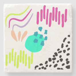 モダンカラフル抽象芸術パターン。 ストーンコースター