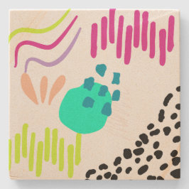 モダンカラフル抽象芸術パターン。 ストーンコースター