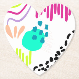 モダンカラフル抽象芸術パターン。 ペーパーコースター