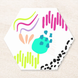 モダンカラフル抽象芸術パターン。 ペーパーコースター