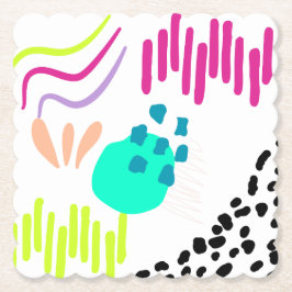 モダンカラフル抽象芸術パターン。 ペーパーコースター