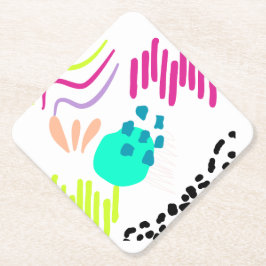 モダンカラフル抽象芸術パターン。 ペーパーコースター