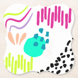 モダンカラフル抽象芸術パターン。 ペーパーコースター