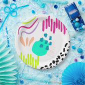 モダンカラフル抽象芸術パターン。 ペーパープレート (パーティー)