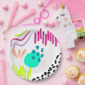 モダンカラフル抽象芸術パターン。 ペーパープレート (パーティー)