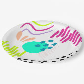 モダンカラフル抽象芸術パターン。 ペーパープレート (アングル)