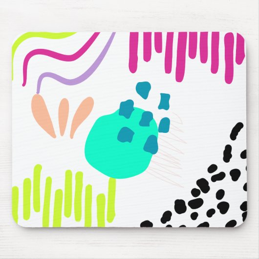 モダンカラフル抽象芸術パターン。 マウスパッド (正面)