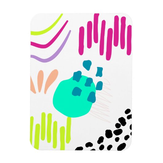 モダンカラフル抽象芸術パターン。 マグネット (縦)