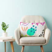 モダンカラフル抽象芸術パターン。 ランバークッション (椅子)