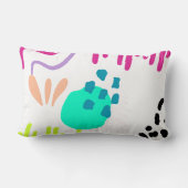 モダンカラフル抽象芸術パターン。 ランバークッション (裏面)