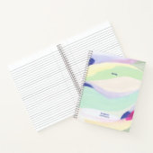 モダンカラフル抽象芸術パーソナライズされた名Pla ノートブック (内部)