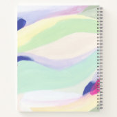 モダンカラフル抽象芸術パーソナライズされた名Pla ノートブック (裏面)