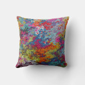モダンカラフル抽象芸術ピンク クッション (裏面)