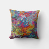 モダンカラフル抽象芸術ピンク クッション (正面)