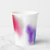 モダンカラフル抽象芸術ブルーパープルイエローグリーン 紙コップ (右)