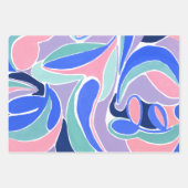 モダンカラフル抽象芸術ラッピング紙シート ラッピングペーパーシート (正面2)