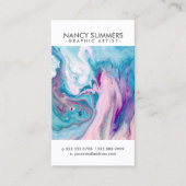 モダンカラフル抽象芸術大理石スワーズGR7 名刺 (正面)