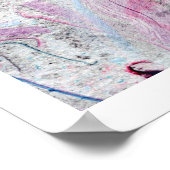 モダンカラフル抽象芸術横。 ポスター (角)