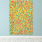 モダンカラフル抽象芸術絵を描球 キャンバスプリント (インサイチュ (ウッドフロア))