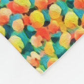 モダンカラフル抽象芸術絵を描球 フリースブランケット (角)