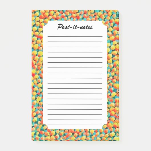 モダンカラフル抽象芸術絵を描球 ポストイット (正面)
